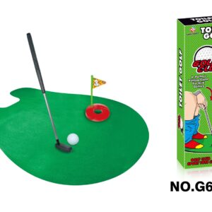 Jeu mini golf toilettes original : kit complet pour des moments de détente ludiques.