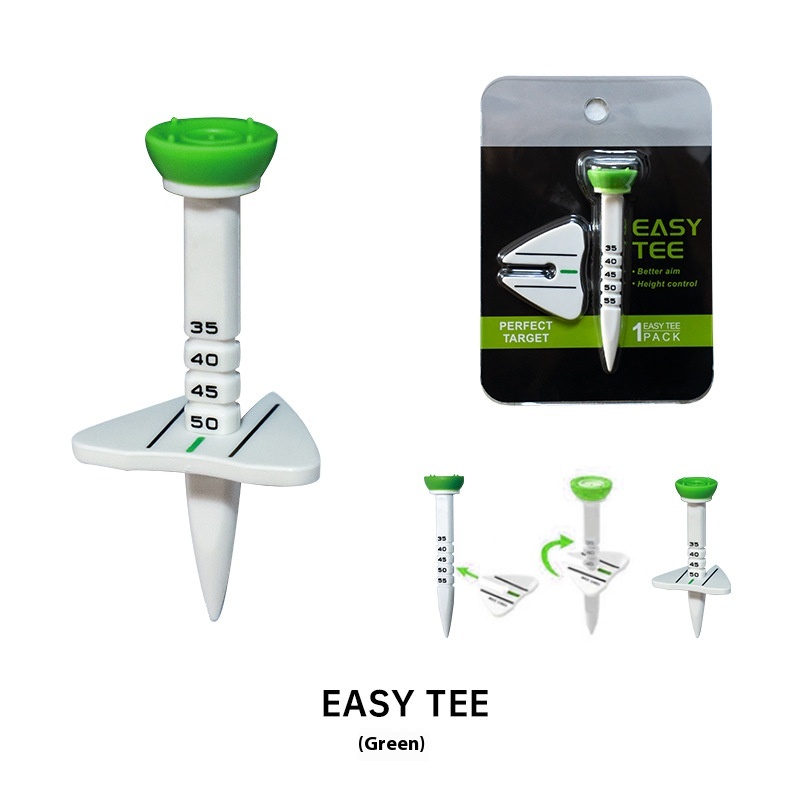 Tee de golf directionnel de précision en silicone vert pour alignement de swing