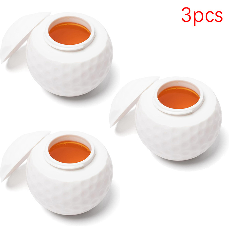Verre à shot balle de golf : Le cadeau golf incontournable : 3 pièces golf gdz Set de 3 verres à shot balle de golf blancs en matériau APS résistant pour extérieur