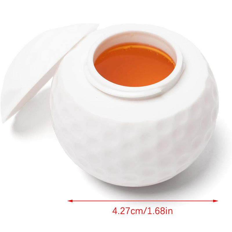 Verre à shot balle de golf : Le cadeau golf incontournable : 3 pièces golf gdz Set de 3 verres à shot balle de golf blancs en matériau APS résistant pour extérieur