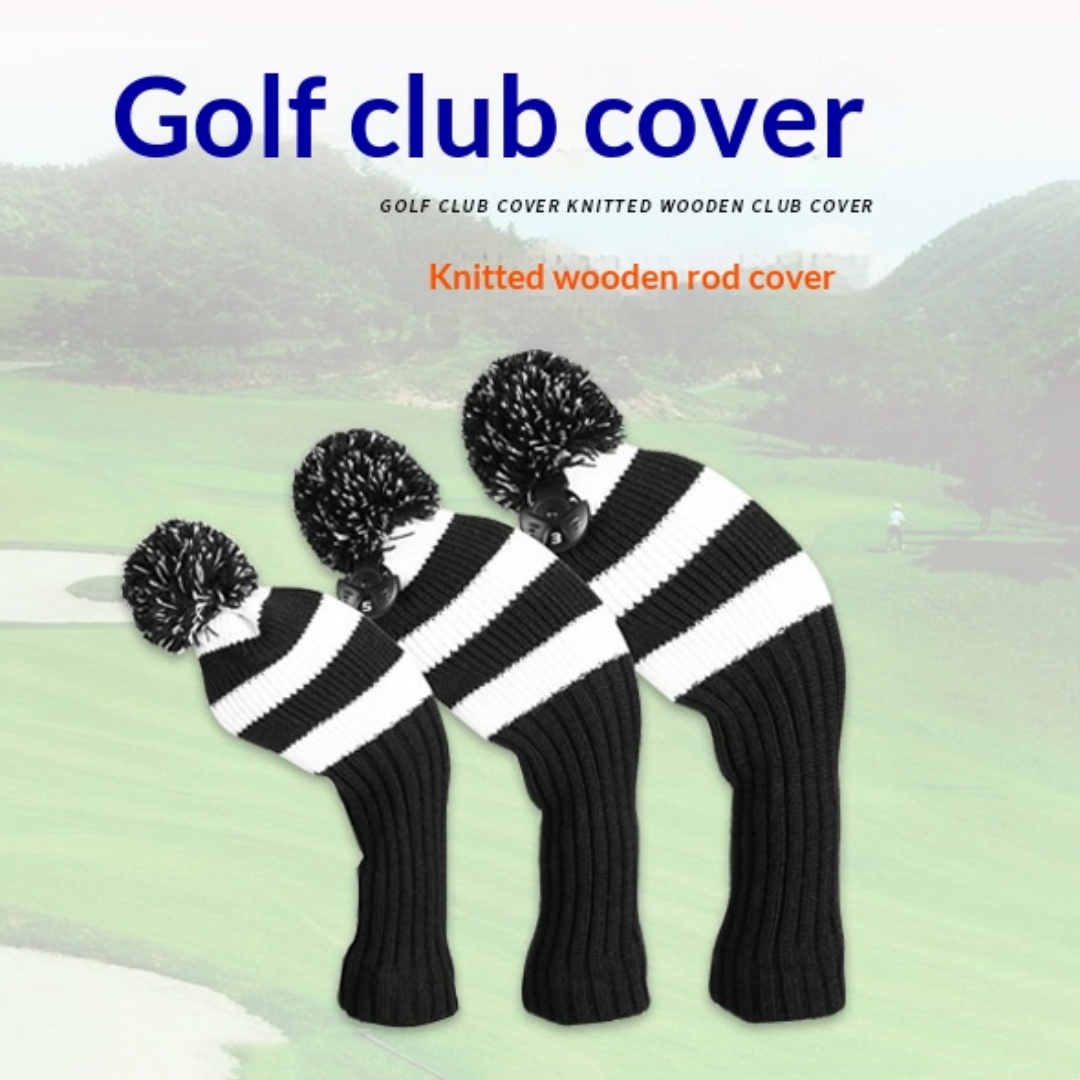 Couvre-club de golf pour bois en tricot