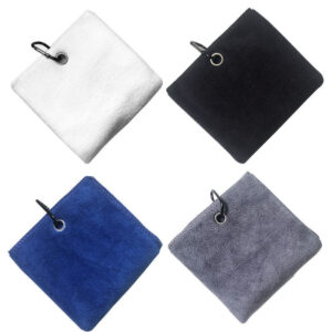 Serviette de golf en microfibre avec crochet d'attache